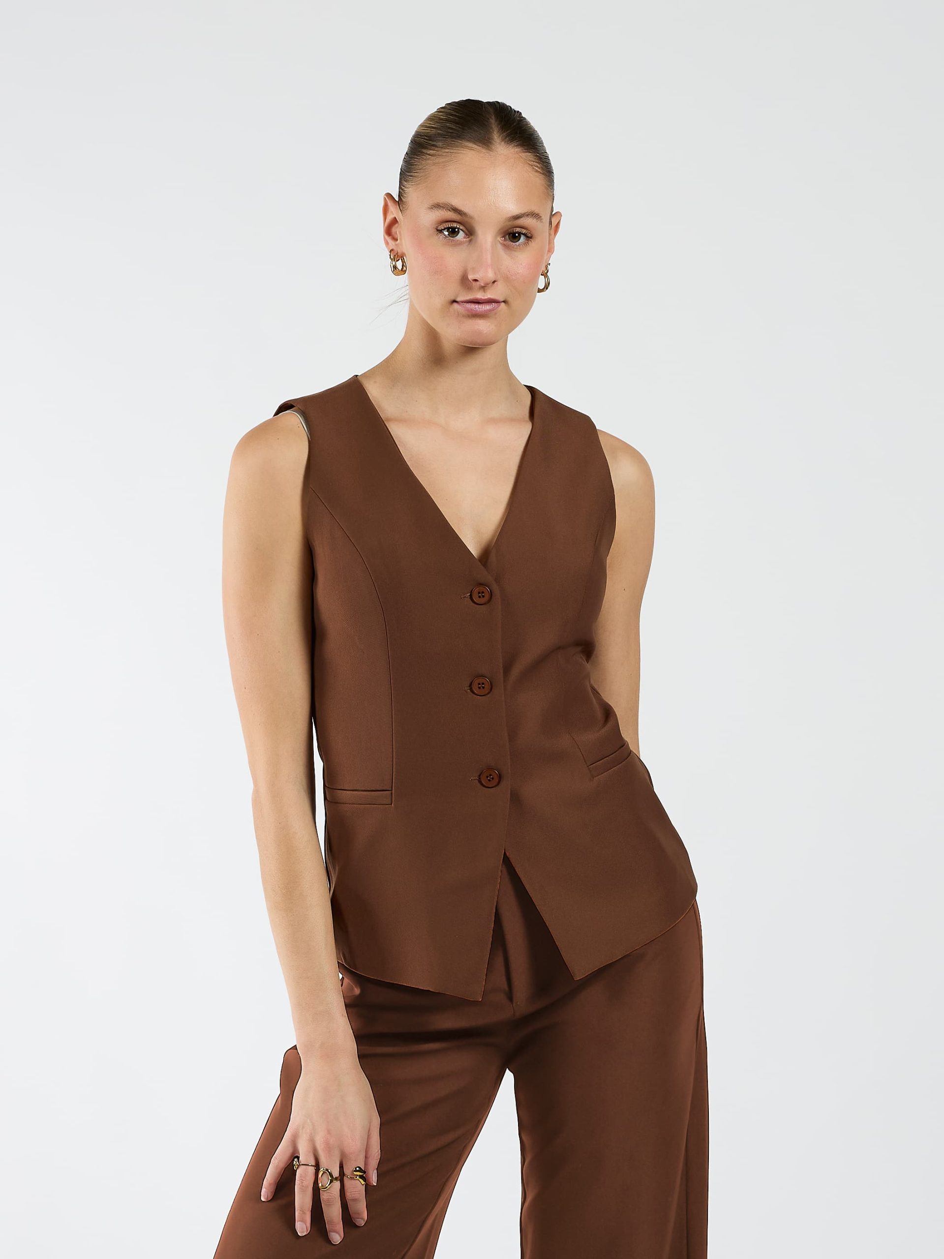 bruin-gilet-521jox-1.jpg bruin gilet - Afbeelding 1