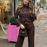 bruin gilet