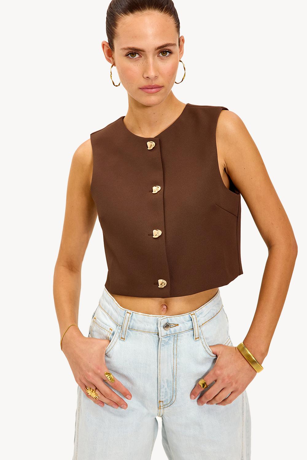 bruin-gilet-656nha-1.jpg bruin gilet - Afbeelding 1
