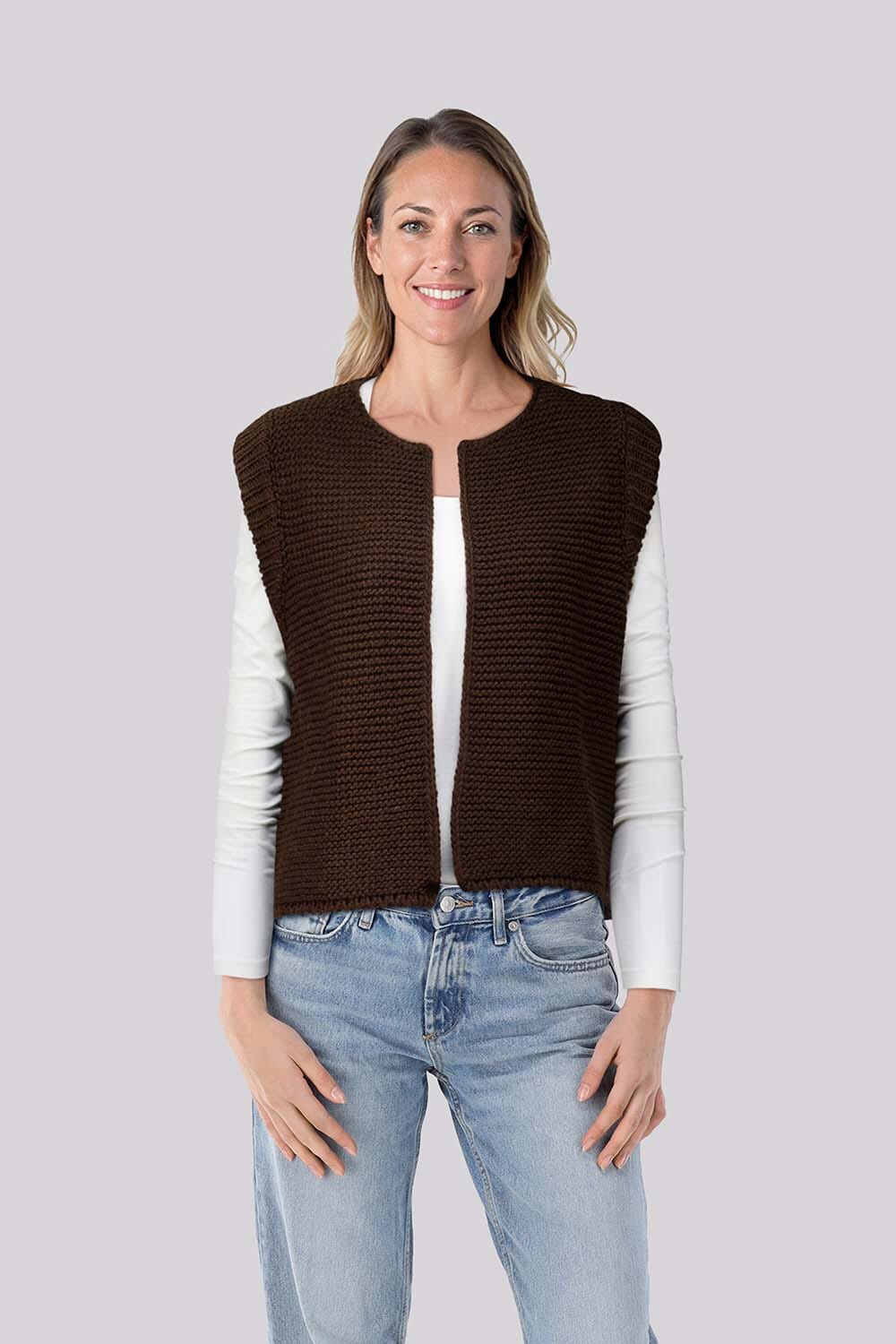 bruin-gilet-874khc-1.jpg bruin gilet - Afbeelding 1