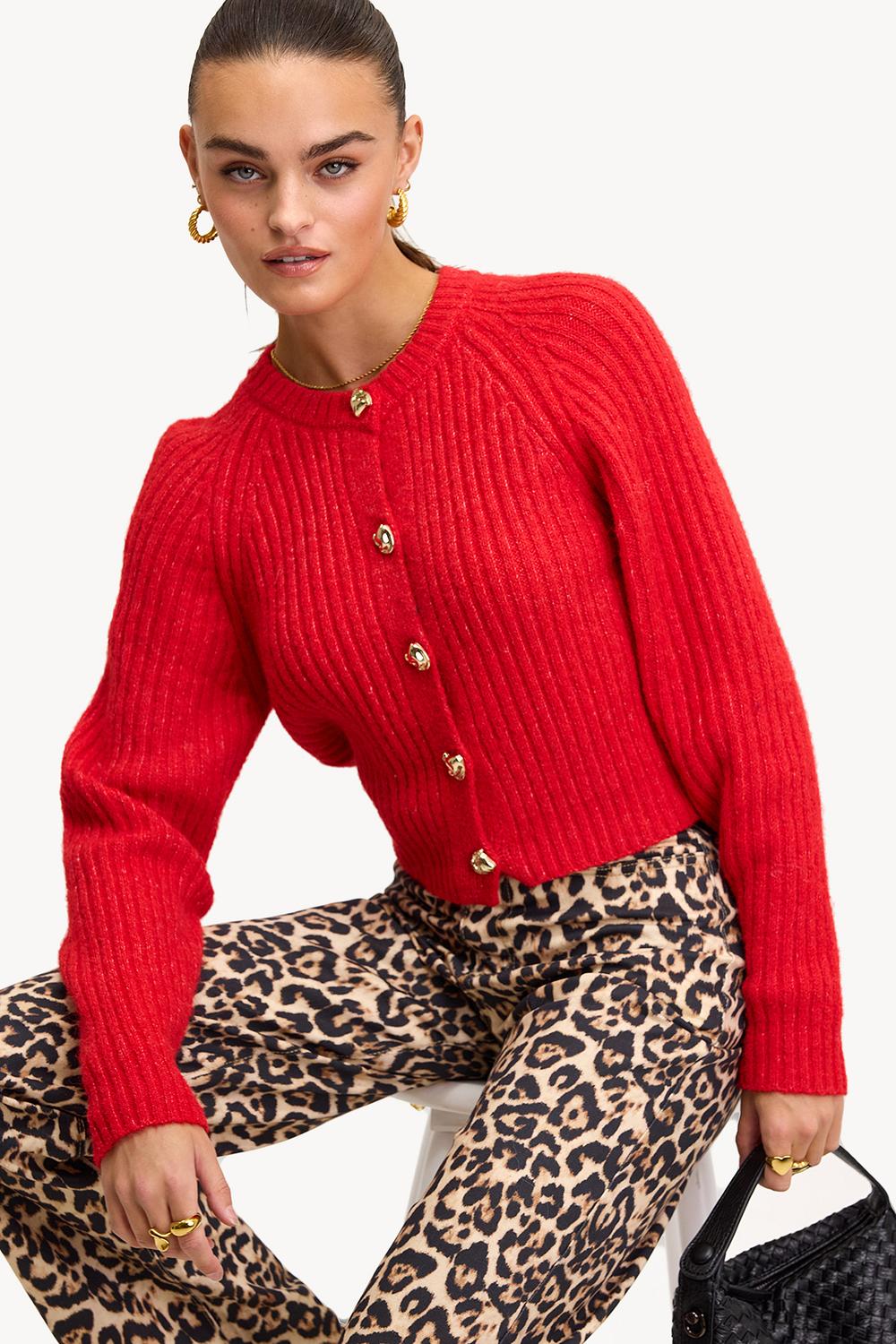 dames-vest-rood-946ios-1.jpg dames vest rood - Afbeelding 1