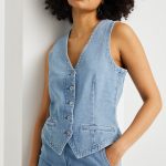 denim gilet dames