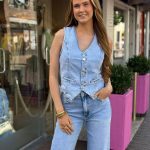 denim gilet dames