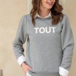 grijze dames sweater