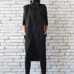 lang zwart vest