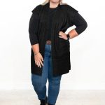 lang zwart vest