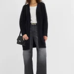 lang zwart vest