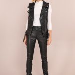 leren gilet dames