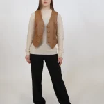 leren gilet dames