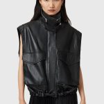 leren gilet dames