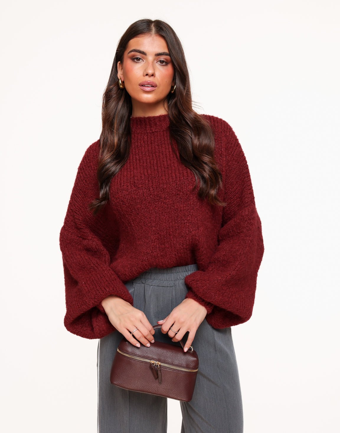 trui-bordeaux-rood-156fsr-1.jpg trui bordeaux rood - Afbeelding 1
