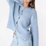vest dames blauw