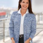 vest dames blauw