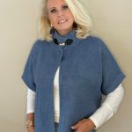vest dames blauw