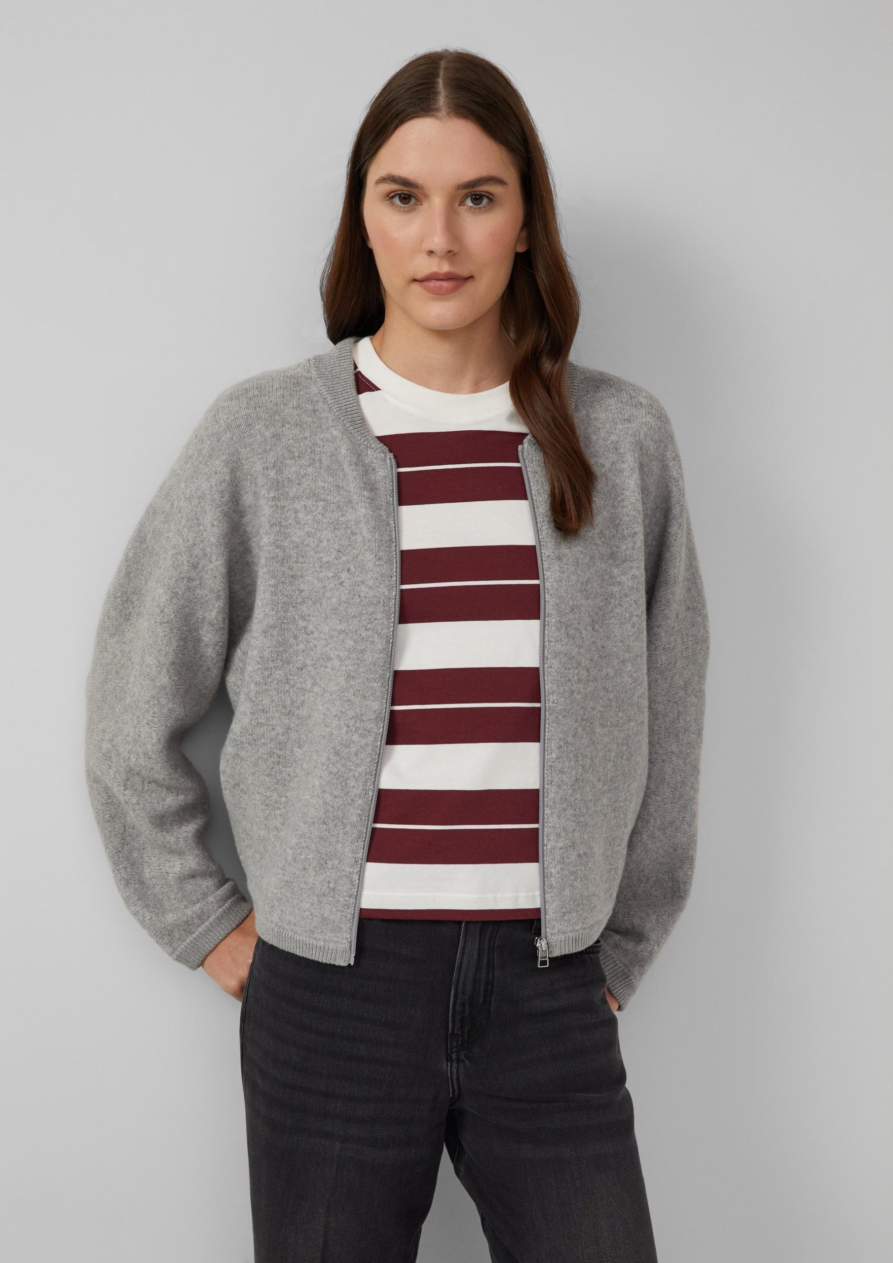 vest-grijs-dames-924zqb-1.jpg vest grijs dames - Afbeelding 1