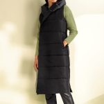 zwart lang vest