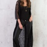 zwart lang vest